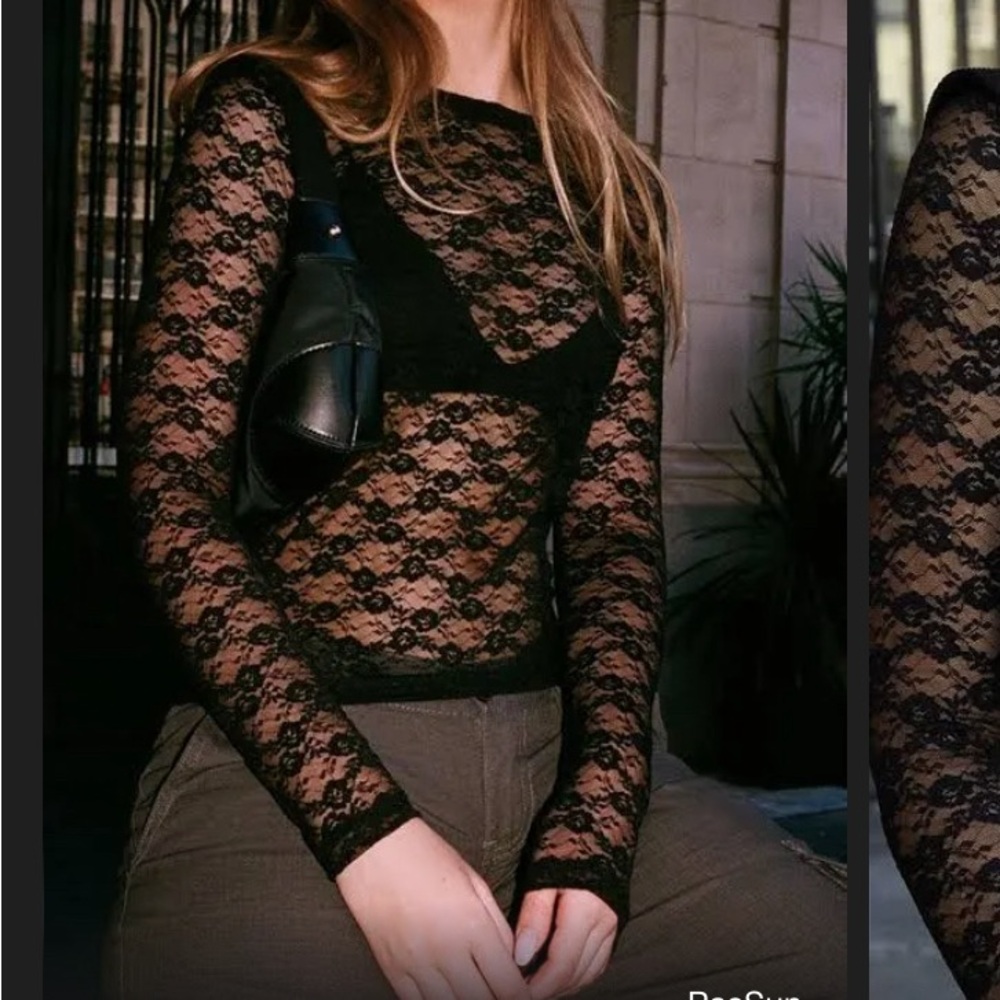 Long sleeve brandy top